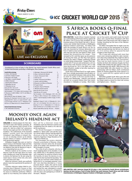 S Africa Books Q-Final Place at Cricket W