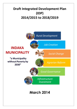 Indaka Municipality Towards Developmental Local Government, Improving the Lives of All Its Inhabitants