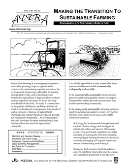 Making the Transition to Sustainable Farming