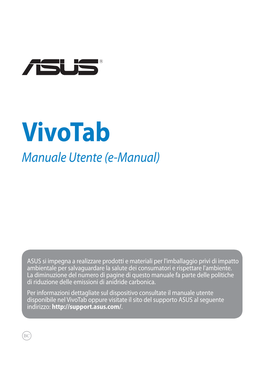 Vivotab Manuale Utente (E-Manual)