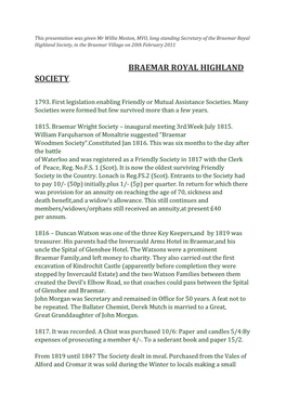 Braemar Royal Highland Society