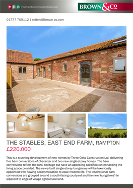 The Stables, East End Farm, Rampton £220,000