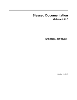 Blessed Documentation Release 1.11.0