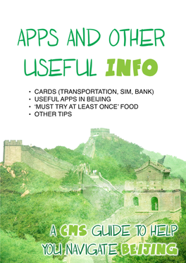 Apps and Useful Info