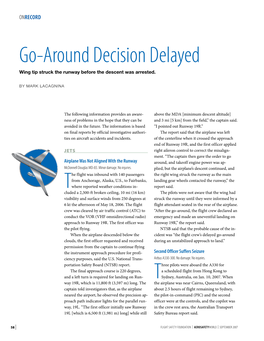 Go-Around Decision Delayed Wing Tip Struck the Runway Before the Descent Was Arrested