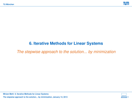 6. Iterative Methods for Linear Systems
