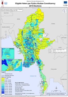 Eligible Voters Per Pyithu Hluttaw Constituency 2015 Elections