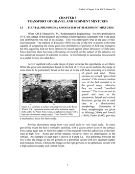 Chapter 3 Transport of Gravel and Sediment Mixtures