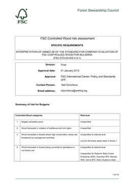 Forest Stewardship Council