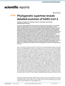 Phylogenetic Supertree Reveals Detailed Evolution of SARS-Cov-2