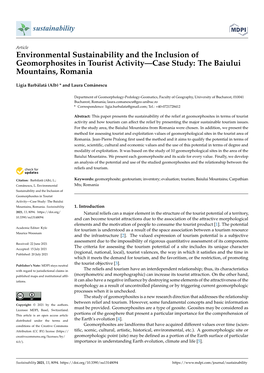 Environmental Sustainability and the Inclusion of Geomorphosites in Tourist Activity—Case Study: the Baiului Mountains, Romania