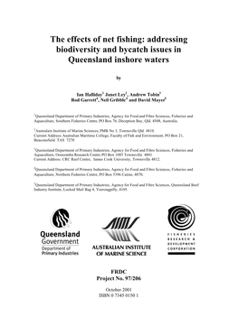 Addressing Biodiversity and Bycatch Issues in Queensland Inshore Waters