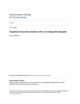 Graphical Microcode Simulator with a Reconfigurable Datapath