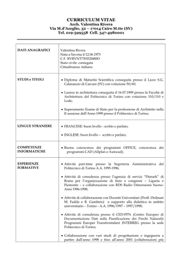 CURRICULUM VITAE Arch