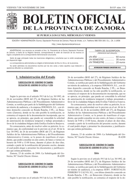 Boletin Oficial De La Provincia De Zamora