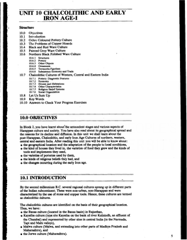 Unit 10 Chalcolithic and Early Iron Age-I