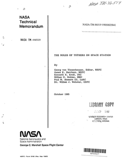 The Role of Tethers on Space Station 6