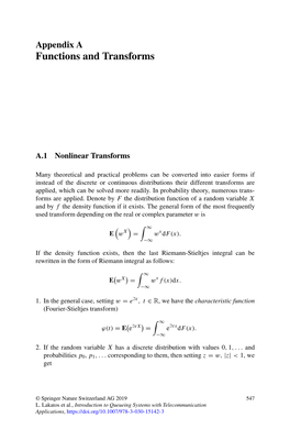 Functions and Transforms