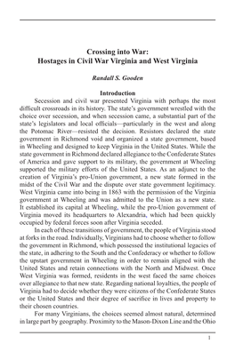 Hostages in Civil War Virginia and West Virginia