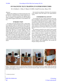 On Magnetic Flux Trapping in Superconductors R