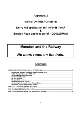 Menston and the Railway