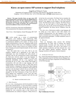 An Open Source SIP System to Support Deaf Telephony