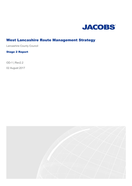 West Lancashire Route Management Strategy Lancashire County Council