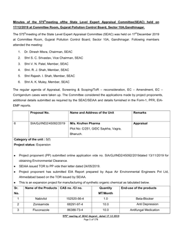 Minutes of the 575Thmeeting Ofthe State