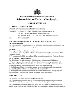 Subcommission on Cambrian Stratigraphy