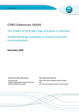 CSIRO Submission 18/641