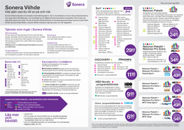Sonera Viihde Surf I Surf-Kanalpaketet ﬁ Nns Något För Alla