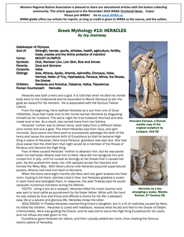 Greek Mythology #13: HERACLES by Joy Journeay