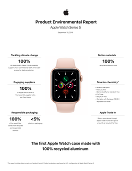 Apple Watch Series 5 Product Environmental Report