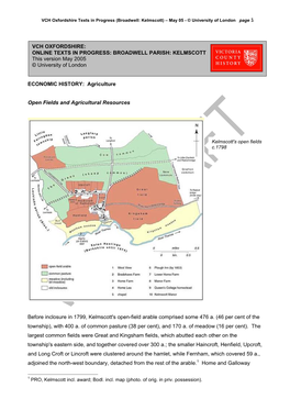 VCH Oxfordshire Texts in Progress (Broadwell: Kelmscott) – May 05 - © University of London Page 1