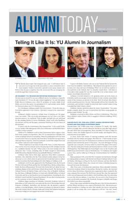 Telling It Like It Is: YU Alumni in Journalism