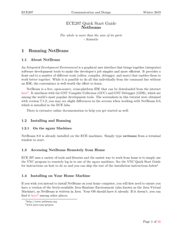 ECE297 Quick Start Guide Netbeans