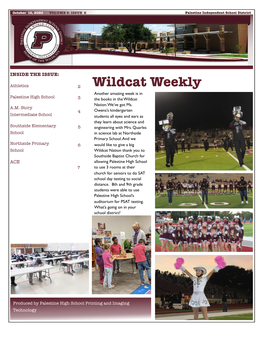 Wildcat Weekly Another Amazing Week Is in Palestine High School 3 the Books in the Wildcat Nation