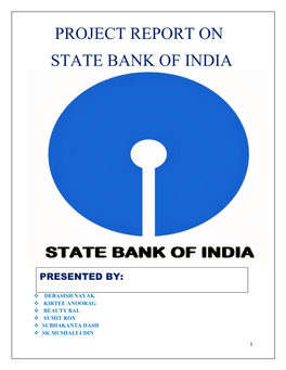 Project Report on State Bank of India