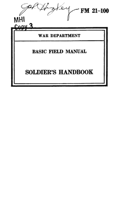 FM 21-100 Soldier's Handbook