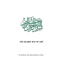 The Islamic Way of Life