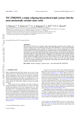 TIC 278825952: a Triply Eclipsing Hierarchical Triple System with the Most Intrinsically Circular Outer Orbit