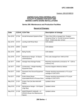 UFC 2-000-05N Facility Planning Criteria for Navy/Marine