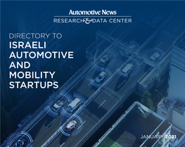 Israeli Automotive and Mobility Startups