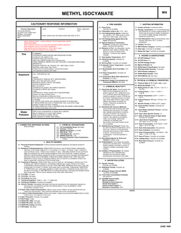 Methyl Isocyanate Mis