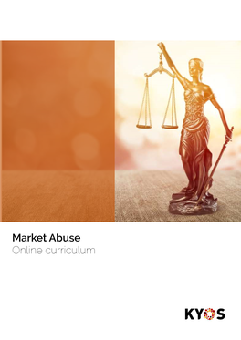 KYOS Online Curriculum 2021 Market Abuse