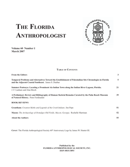 The Florida Anthropologist