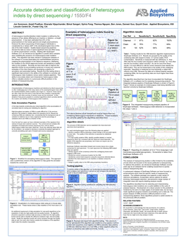 Accurate Detection and Classification of Heterozygous Indels by Direct Sequencing / 1550/F4