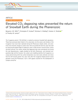 Elevated CO2 Degassing Rates Prevented the Return of Snowball Earth During the Phanerozoic