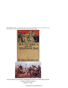 The Project Gutenberg Ebook of South Africa and the Transvaal War By