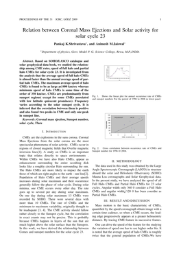 A Relation Between Coronal Mass Ejections and Sola Activity for Solar